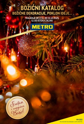 Metro katalog Božićne dekoracije, pokloni
