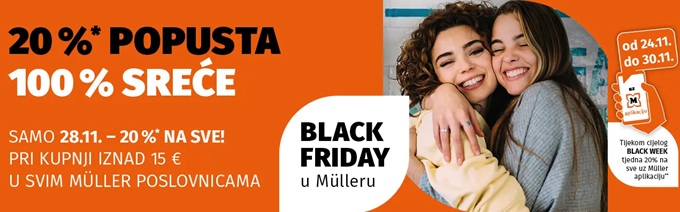 Muller akcija Black Friday