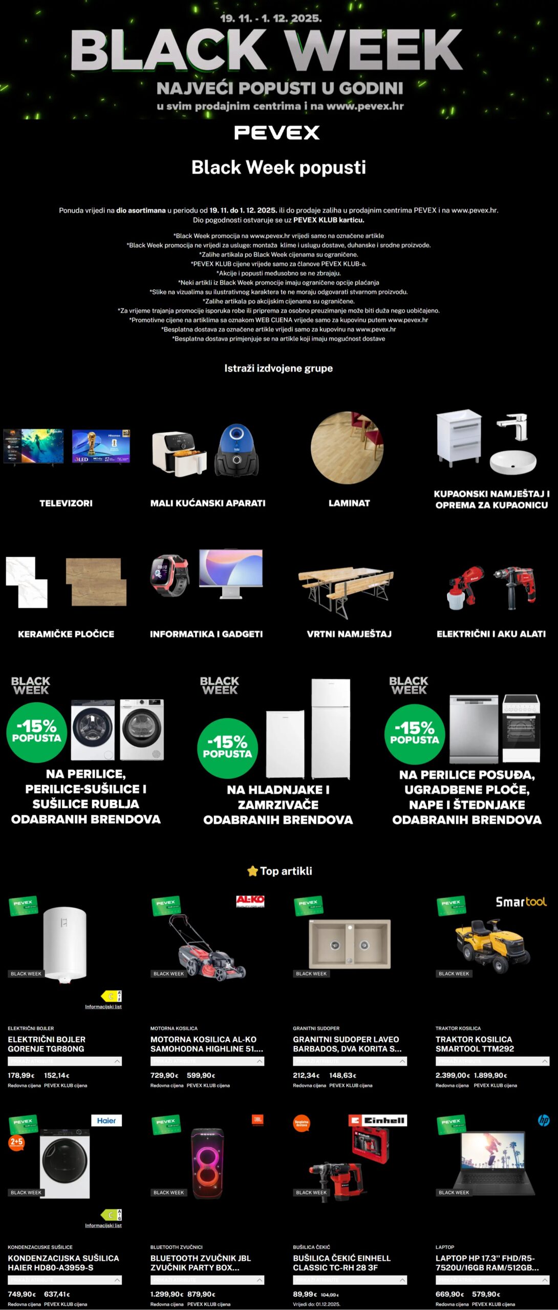 Pevex Black week akcija