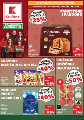 Kaufland katalog Panettone, Pandoro, poklon paketi kozmetike