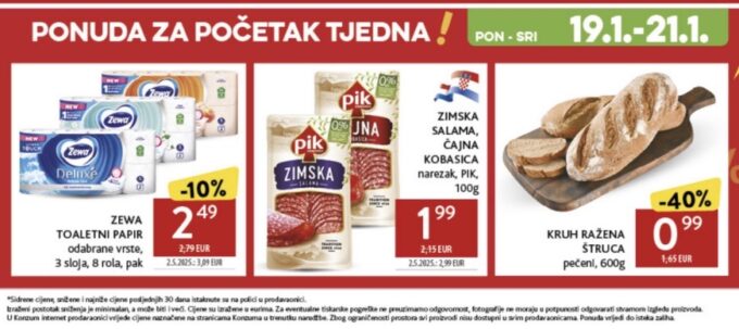 Konzum akcija za početak tjedna 