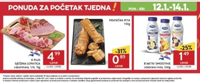 Konzum akcija za početak tjedna