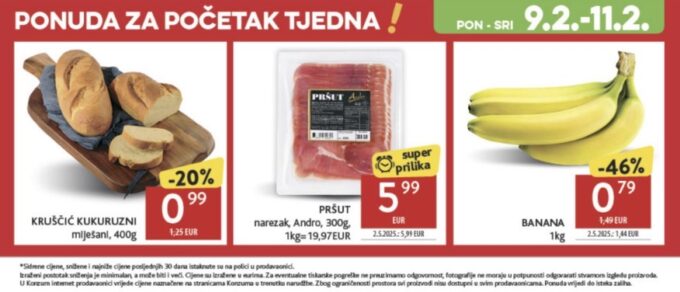 Konzum akcija za početak tjedna