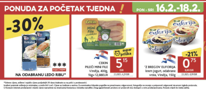 Konzum akcija za početak tjedna
