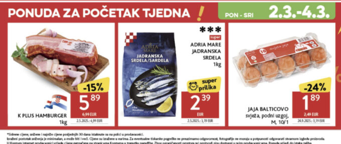 Konzum akcija za početak tjedna