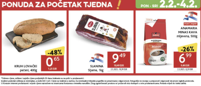 Konzum akcija za početak tjedna