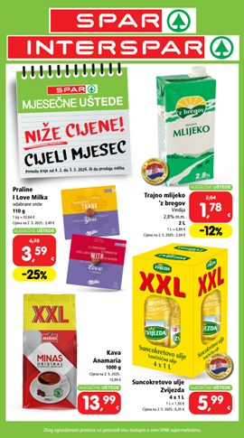 Spar i Interspar katalog Mjesečne uštede 