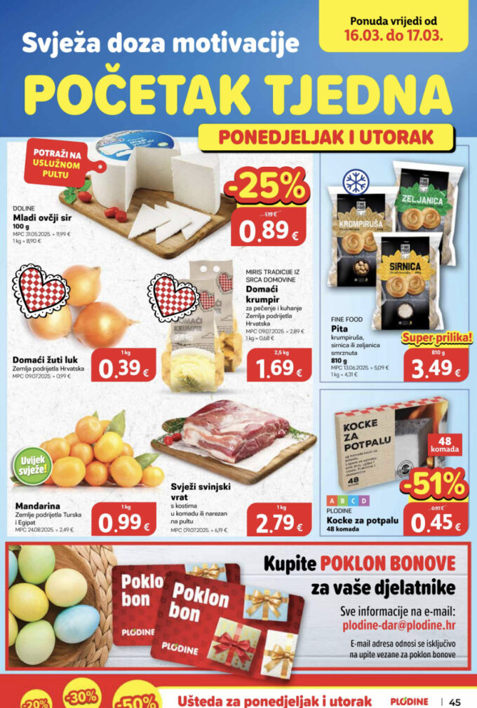 Plodine akcija za početak tjedna