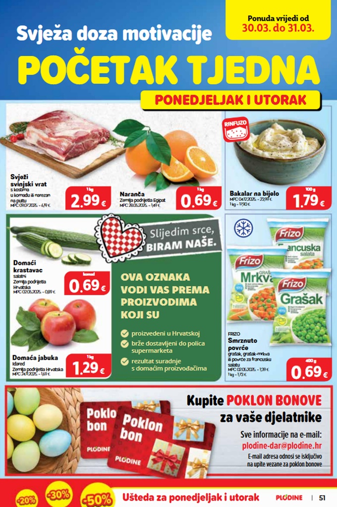 Plodine akcija za pocetak tjedna