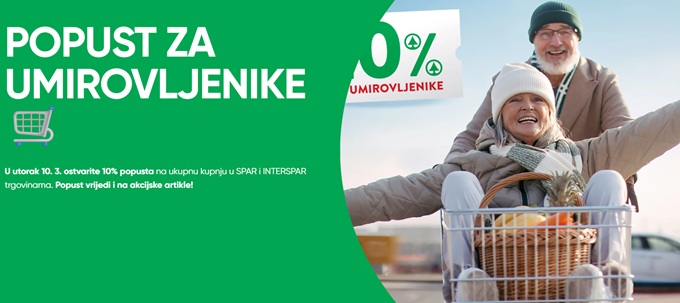 Spar i Interspar popust za umirovljenike