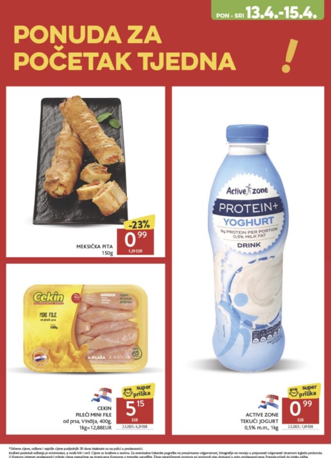 Konzum akcija za početak tjedna