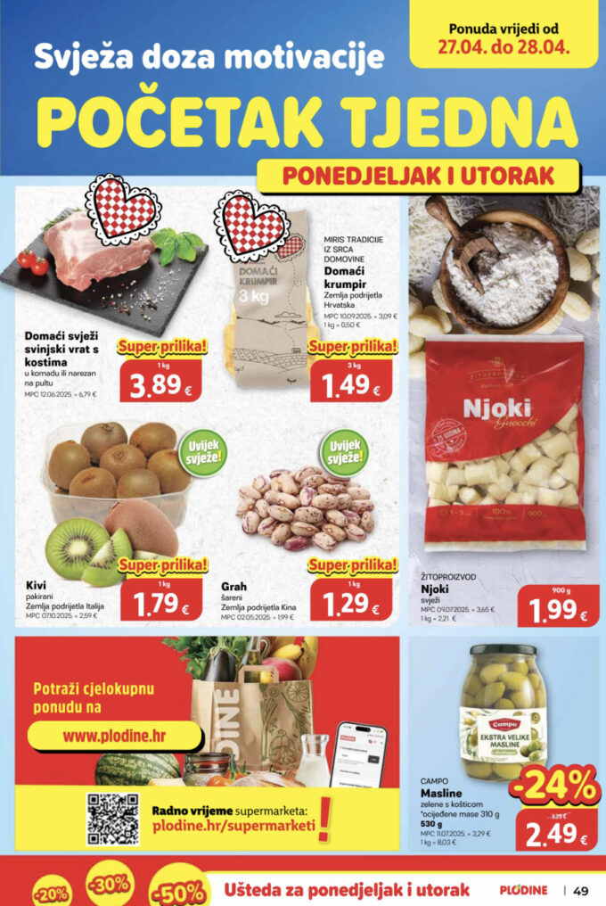 Plodine akcija za početak tjedna