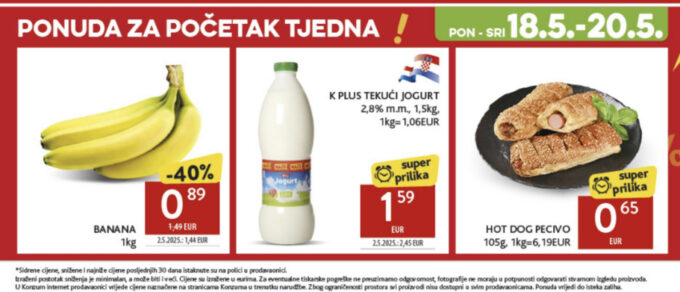 Konzum akcija za početak tjedna