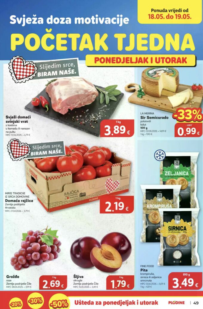 Plodine akcija za početak tjedna