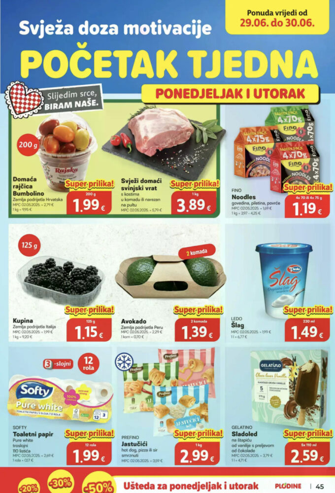 Plodine akcija za početak tjedna