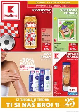 Kaufland katalog Prvenstvo, veganska ponuda, njega tijela