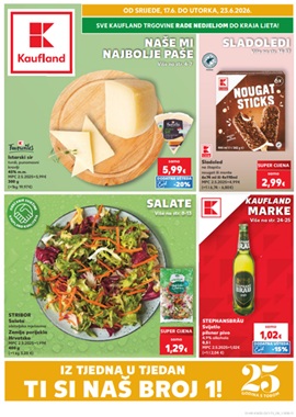 Kaufland katalog Naše mi najbolje paše, sladoledi, salate