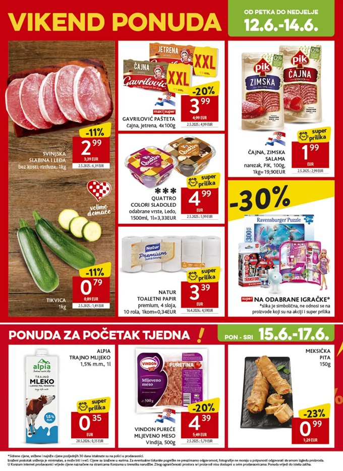 Konzum vikend akcija