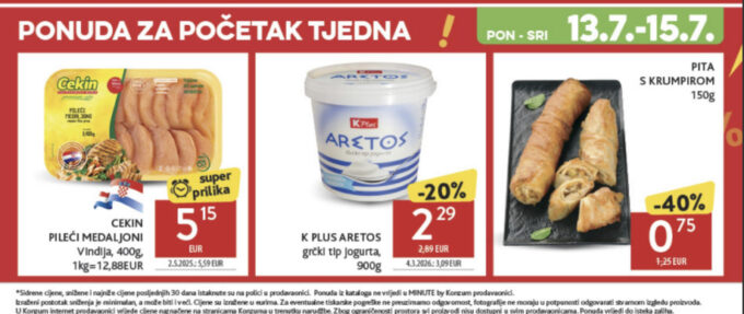 Konzum akcija za početak tjedna
