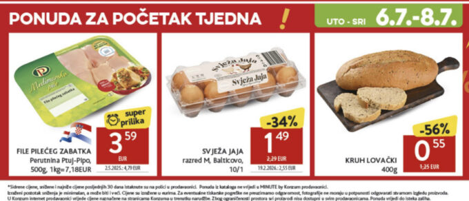 Konzum akcija za početak tjedna