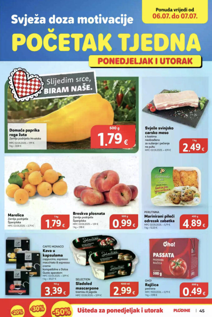 Plodine akcija za početak tjedna