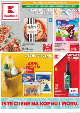 Kaufland katalog Pizza, burger i tortilja, Sladoledi, Ljetno čišćenje