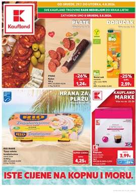 Kaufland katalog Plate, doručak, hran za plažu