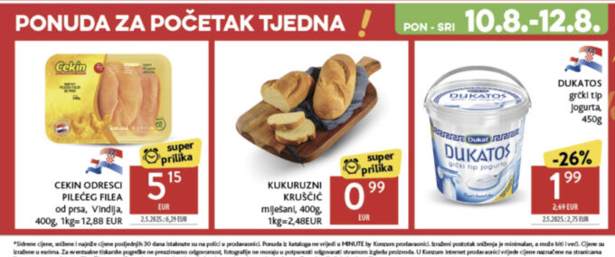 Konzum akcija za početak tjedna