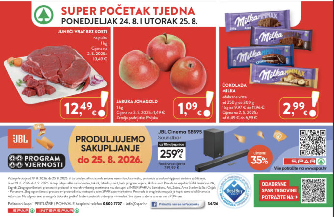 Spar i Interspar akcija za početak tjedna