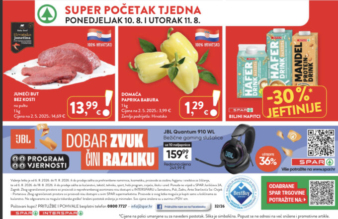 Spar i Interspar akcija za početak tjedna