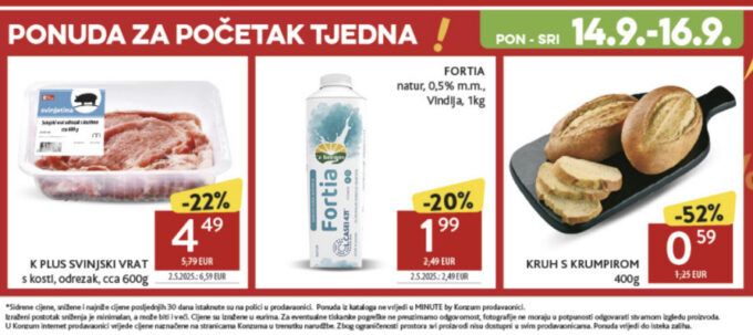 Konzum akcija za početak tjedna