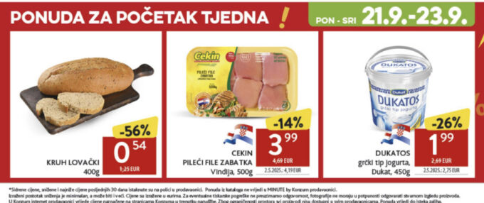Konzum akcija za početak tjedna