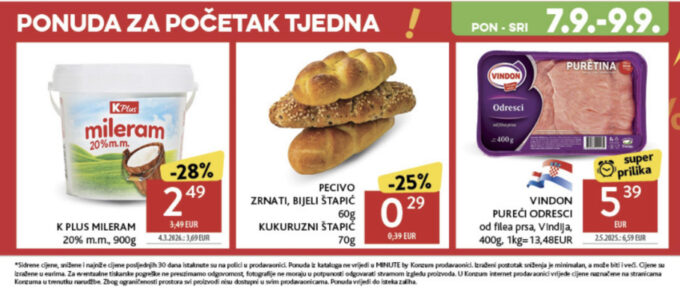 Konzum akcija za početak tjedna