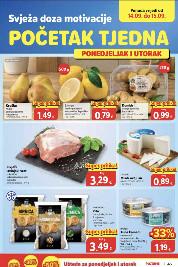 Plodine akcija za početak tjedna