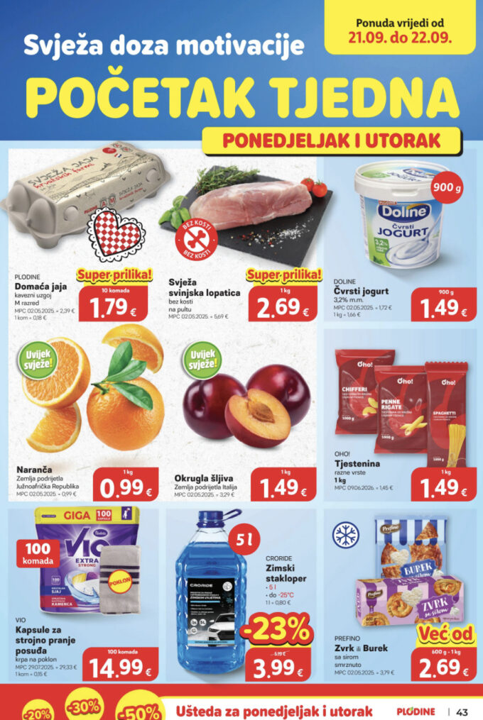 Plodine akcija za početak tjedna