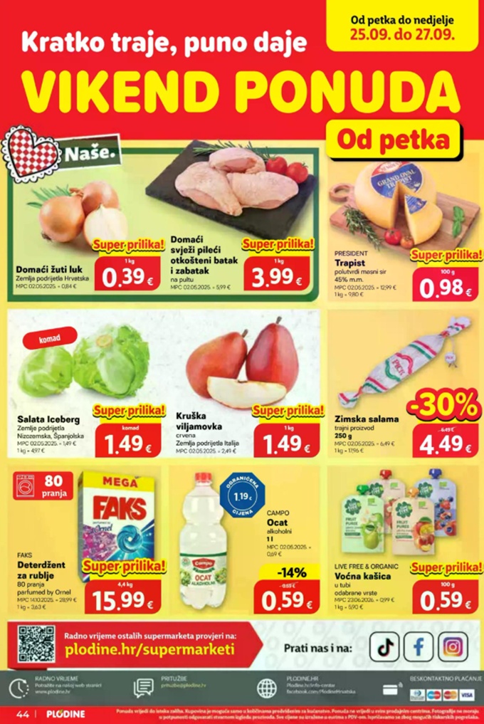 Plodine vikend akcija