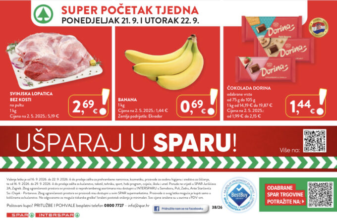 Spar i Interspar akcija za početak tjedna