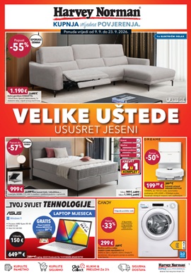 Harvey Norman katalog Velike uštede ususret jeseni