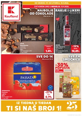 Kaufland katalog Najbolje od čokolade, rakije i likeri, sve do 1€, sve za smočnicu