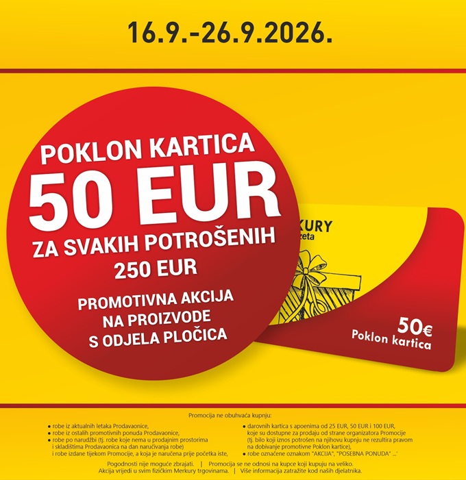 Merkury poklon kartica