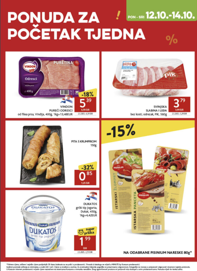 Konzum akcija za početak tjedna
