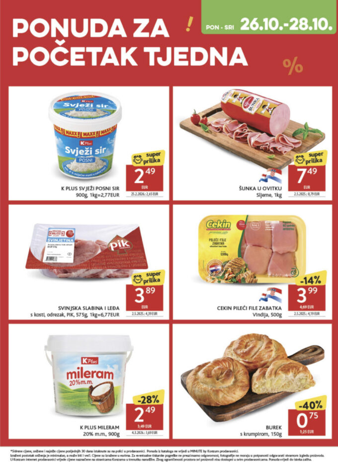 Konzum akcija za početak tjedna