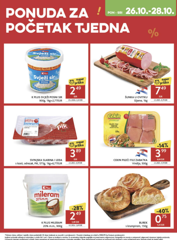 Konzum akcija za početak tjedna