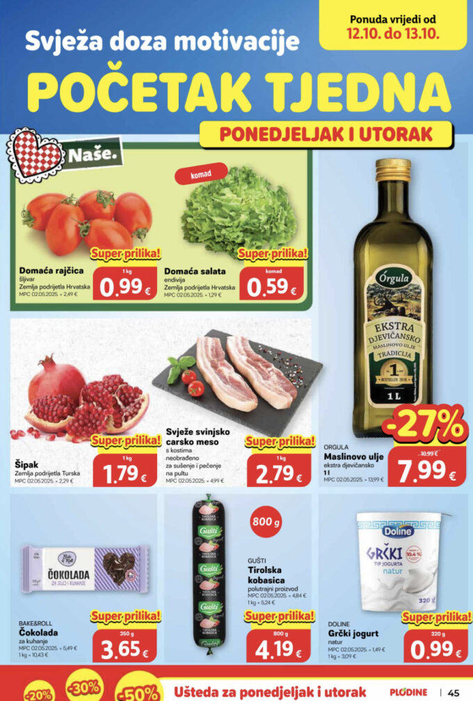 Plodine akcija za početak tjedna
