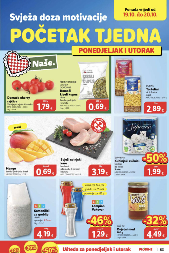 Plodine akcija za početak tjedna