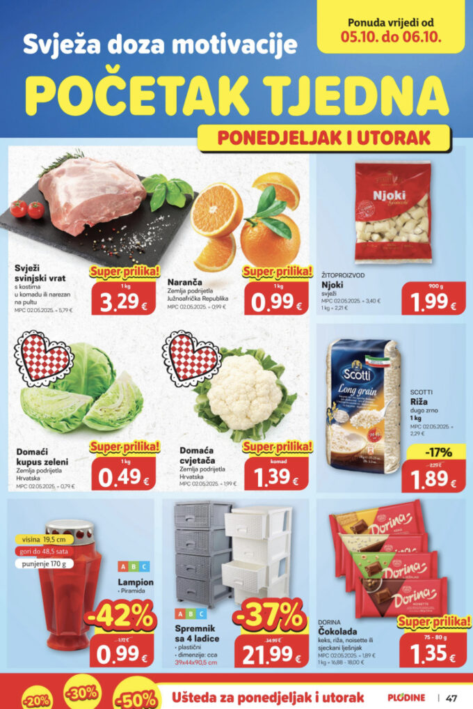 Plodine akcija za početak tjedna