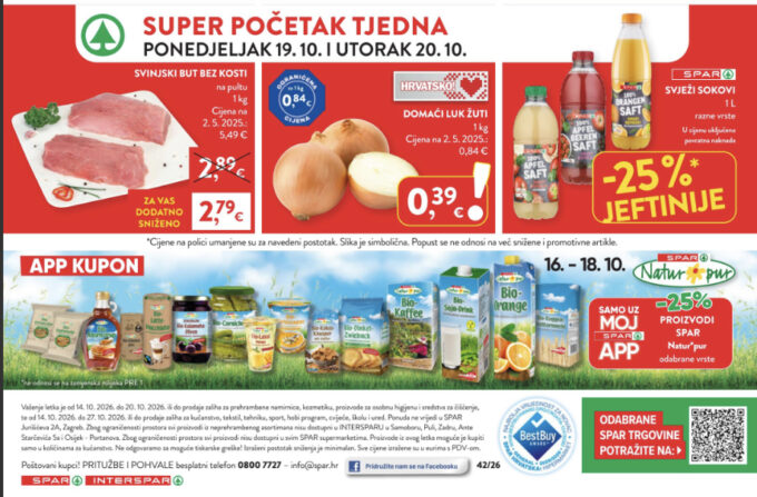 Spar i Interspar akcija za početak tjedna