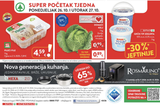 Spar i Interspar akcija za početak tjedna