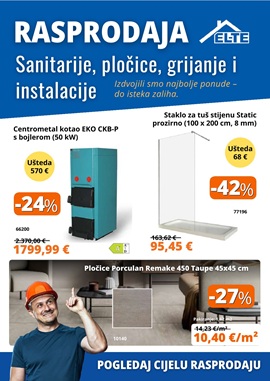 EL-TE katalog Velika rasprodaja Sanitarije, pločice, grijanje i instalacije