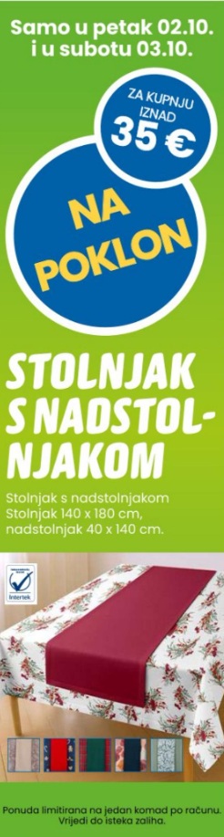 Eurospin stolnjak nadstolnjak na dar